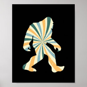 Poster Pé Grande Squatchy Estilo Retro 90