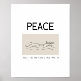 Poster Peace Be still Boat in water