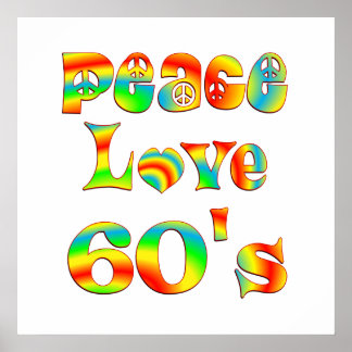 Póster Peace Love 60
