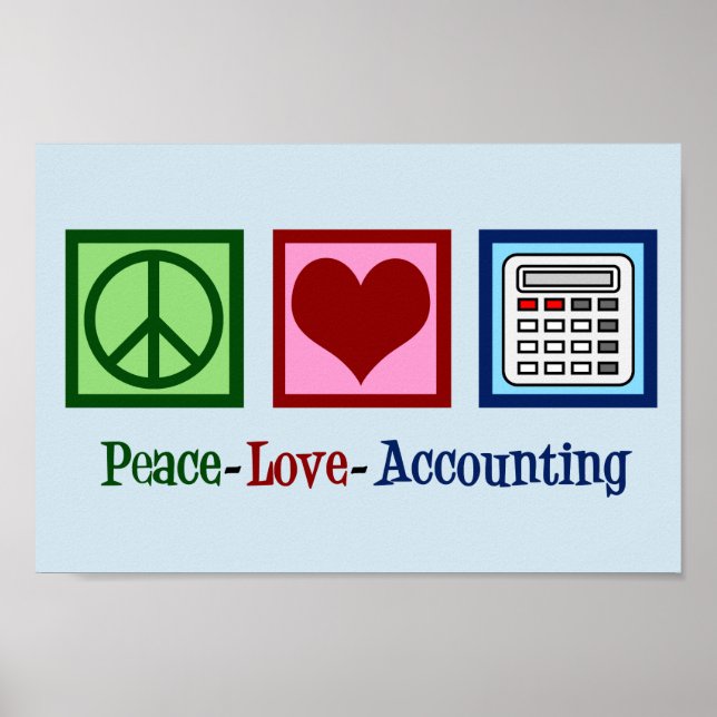 Póster Peace Love Accounting (Frente)