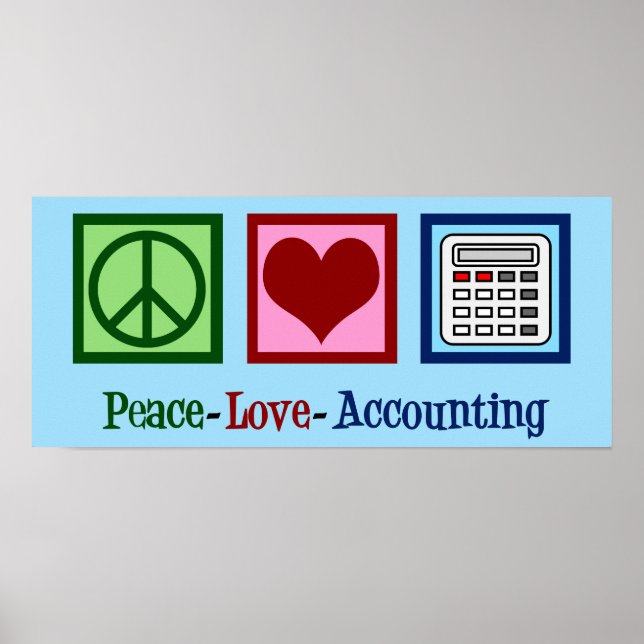 Poster Peace Love Accounting (Frente)