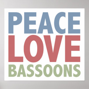 Póster Peace Love Bassoons