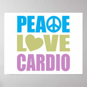 Poster Peace Love Cardio
