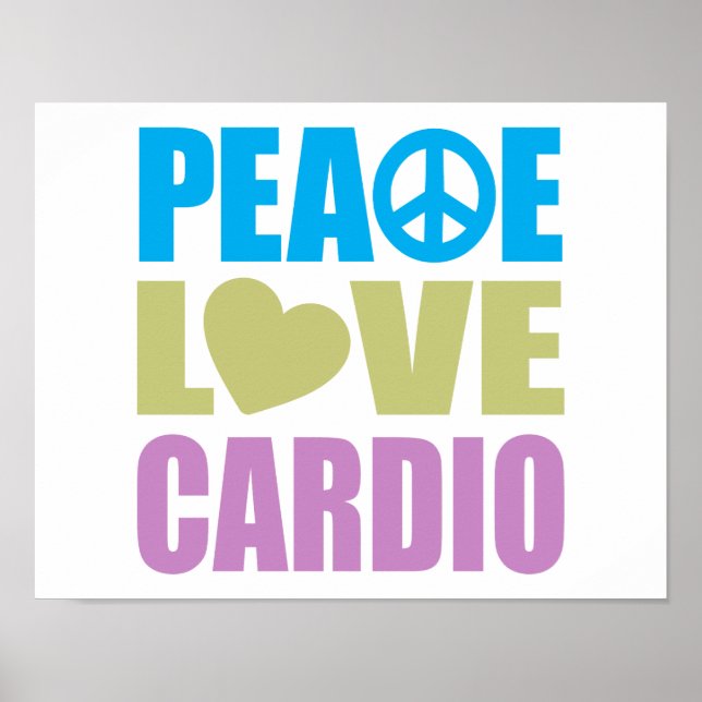 Poster Peace Love Cardio (Frente)