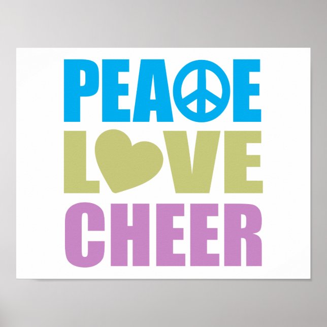 Póster Peace Love Cheer (Frente)