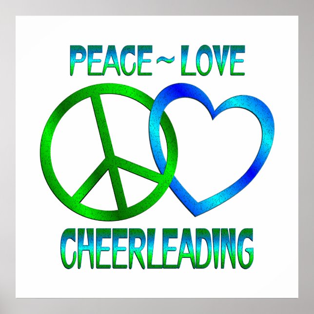 Poster Peace Love CHEERLEADING (Frente)