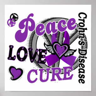 Póster Peace Love Cure 2 Crohn's Disease