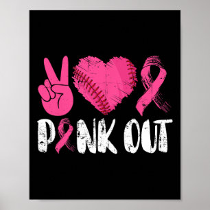 Poster Peace Love Cure Pink Out Breve Break Cancer Byseby