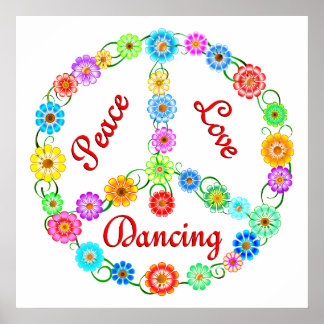 Póster Peace Love Dancing