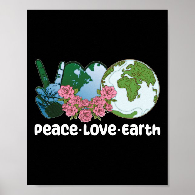 Poster Peace Love Earth Day 1 (Frente)
