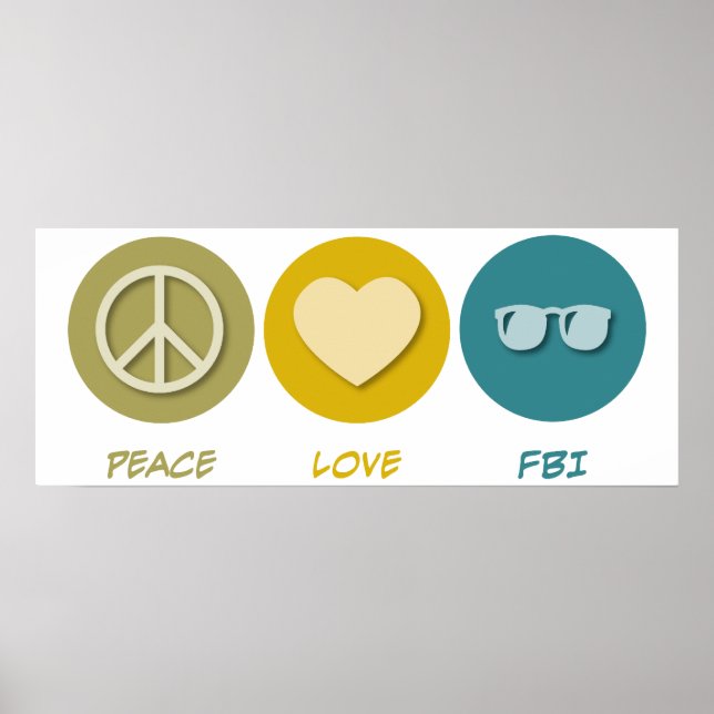 Póster Peace Love FBI (Frente)