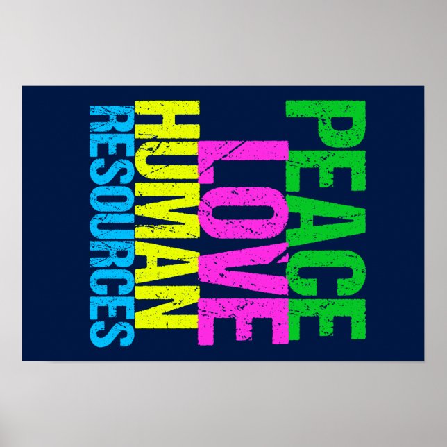 Póster Peace Love Human Resources (Frente)