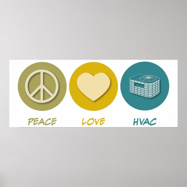 Póster Peace Love HVAC (Frente)