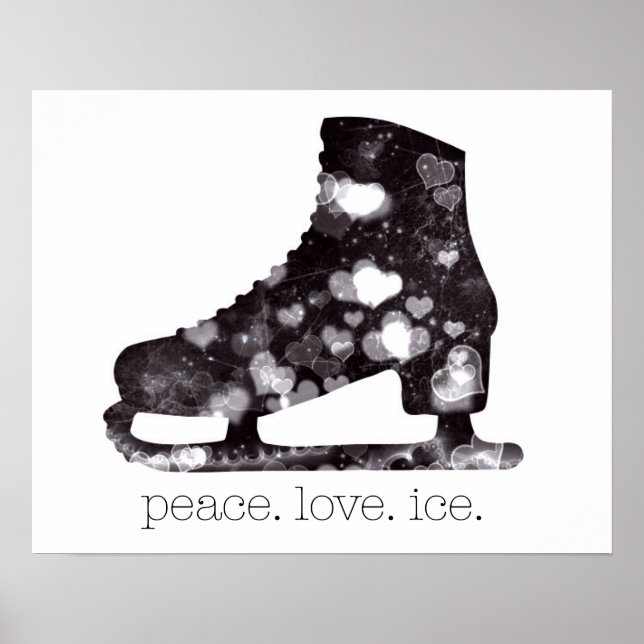 Poster Peace Love Ice Art by S Szczucki (Frente)