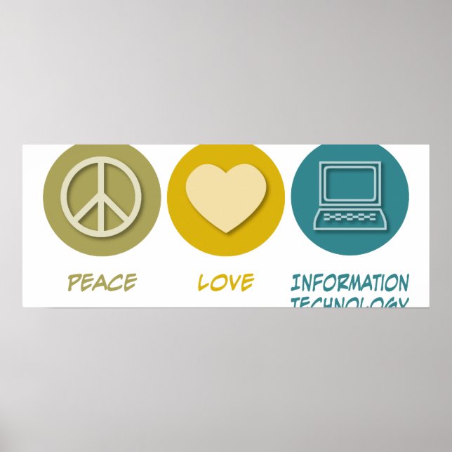 Póster Peace Love Information Technology (Frente)