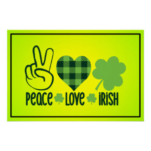 Póster Peace Love Irish-60682