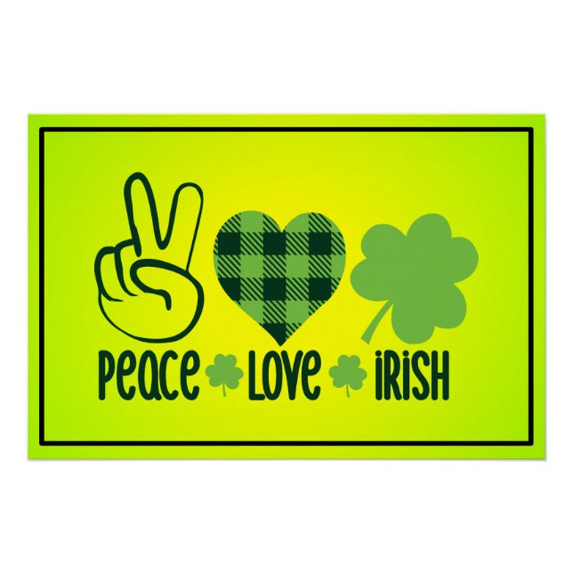 Póster Peace Love Irish-60682 (Frente)