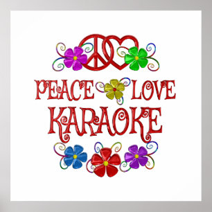 Poster Peace Love Karaoke