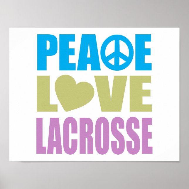 Poster Peace Love Lacrosse (Frente)