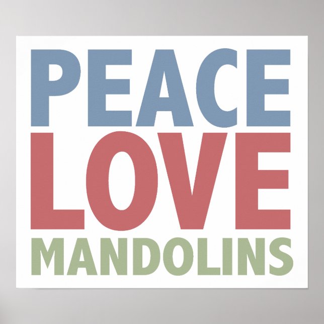 Póster Peace Love Mandolins (Frente)