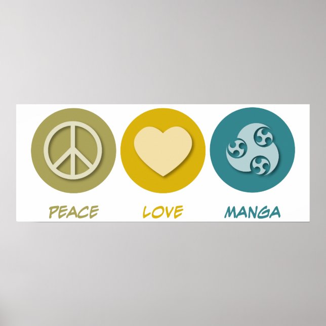 Póster Peace Love Manga (Frente)