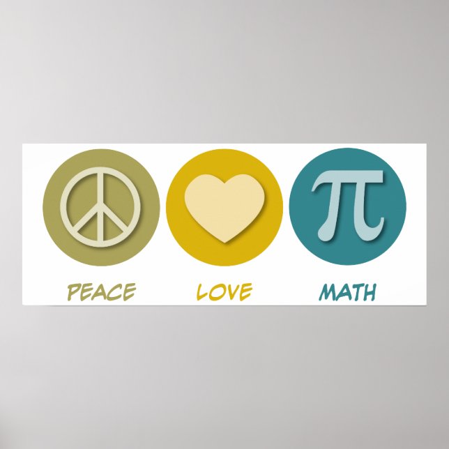 Póster Peace Love Math (Frente)