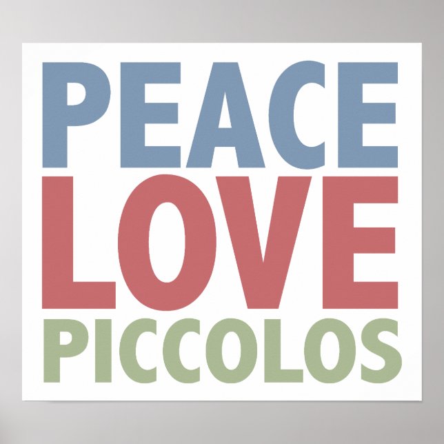 Poster Peace Love Piccolos (Frente)