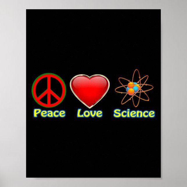 Poster Peace Love Science  (Frente)