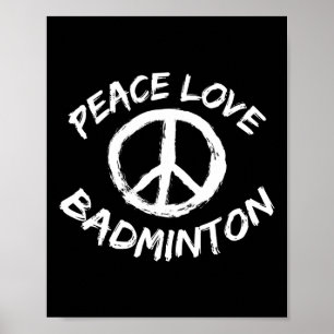 Poster Peace Love Shuttle Dizendo Fácil Fácil, Badmin de 