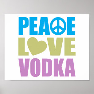 Póster Peace Love Vodka