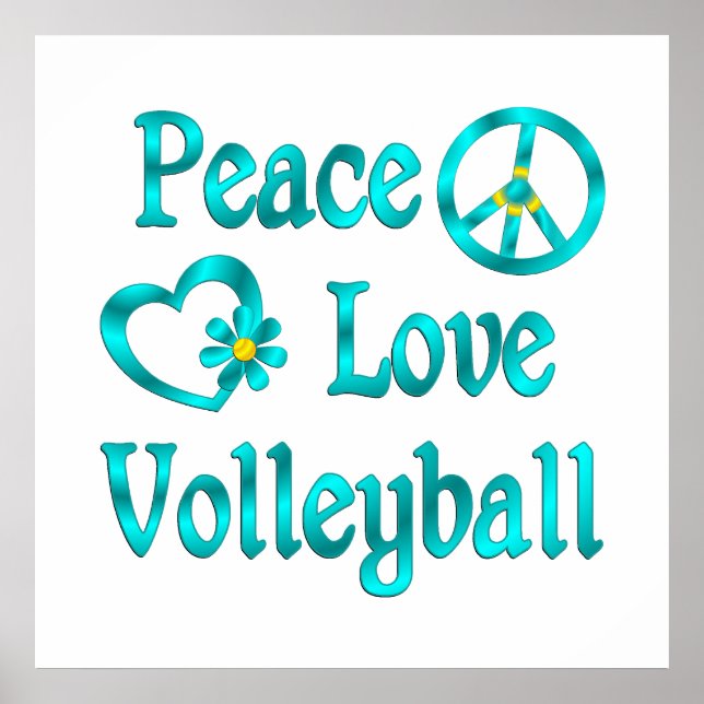 Póster Peace Love Voleibol (Frente)