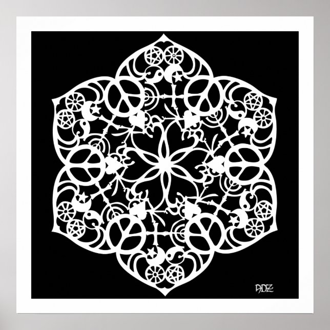 Póster Peace Mandala (Frente)