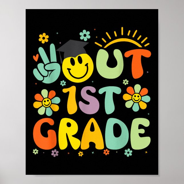Poster Peace Out 1rua Grau Cl De 2025 Goodbye Graduation (Frente)