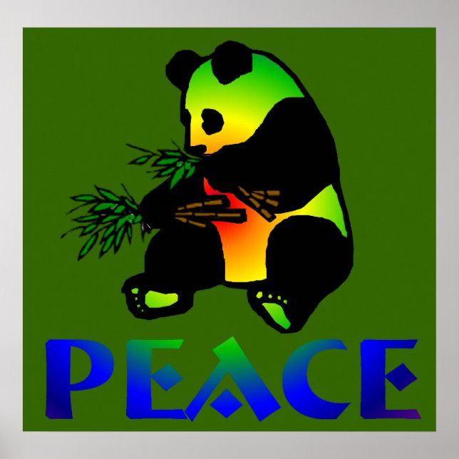 Póster Peace Panda Bear (Frente)