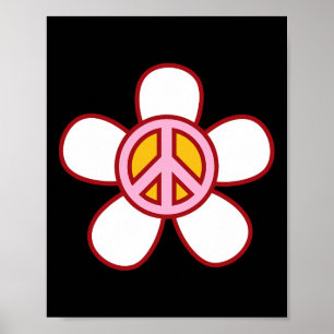 Poster PEACE SIGN LOVE 60s 70s Groovy Hippie Costume Hall