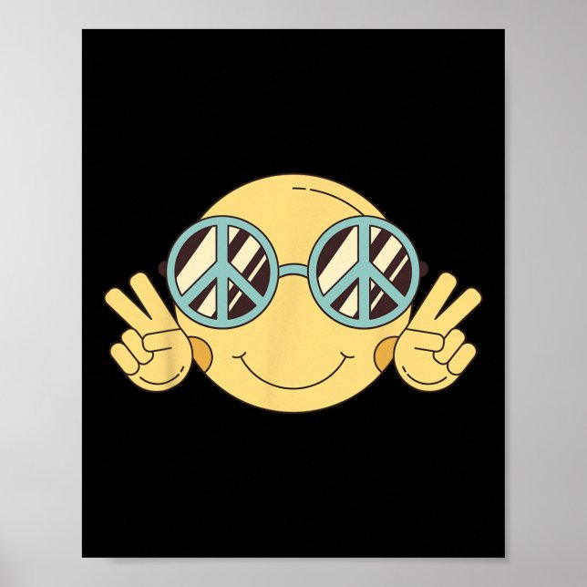 Poster PEACE SIGN LOVE 60s 70s Groovy Hippie Costume Hall (Frente)