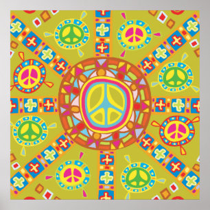 Póster Peace Symbols Design