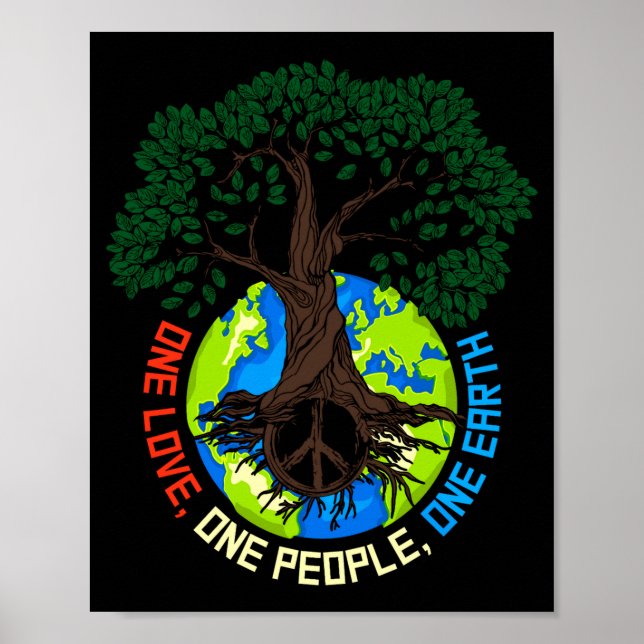 Poster Peace Tree Love Environmental Protection Earth D T (Frente)