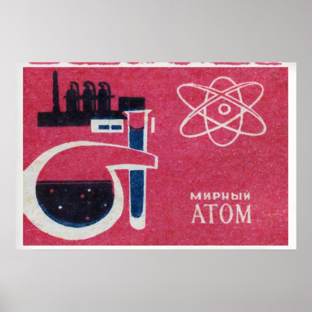 Poster Peaceful Atom Chemistry - Matchbox Print (Frente)