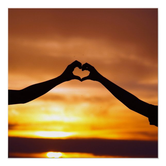 Póster Peaceful Heart Sunset Glossy (Frente)