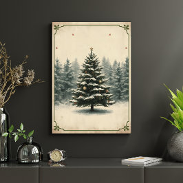 Poster Peaceful Winter Wonderland Holiday Wall Art