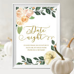 Poster Peach Floral Pumpkin Fall Date Jar Night<br><div class="desc">Linda cor de pêssego, símbolo de ideias noturnas de chá de panela floral. Fácil de personalizar com seus detalhes. Entre em contato comigo via chat se tiver perguntas sobre o trabalho de arte ou precisar de personalização. NOTA: para obter assistência sobre pedidos, envio, informações sobre produtos, etc., entre em contato...</div>