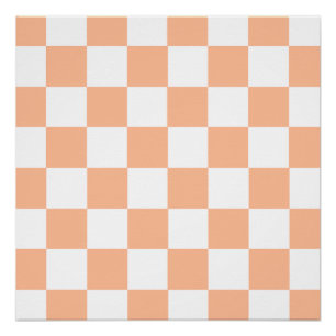 Póster Peach Fuzz Verificado Padrão Gingham