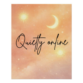 Póster Peach haze and cloud cream AI art 