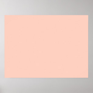 Poster Peach Solid Color