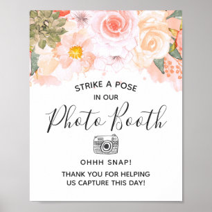 Poster Peach Succulents Foto Floral Booth Sinal De Casame