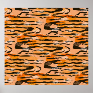 Poster Peach Tiger Stripe