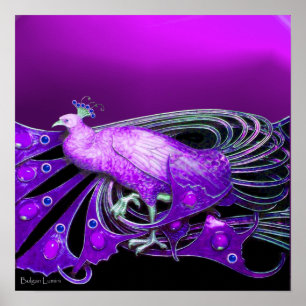 PÓSTER PEACOCK ELEGANTE NA ROLA