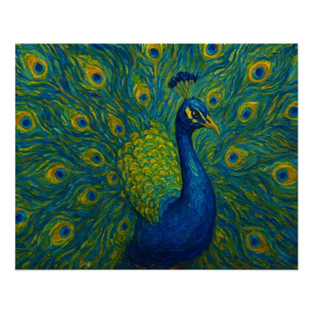 Póster Peacock em Movimento (Frente)