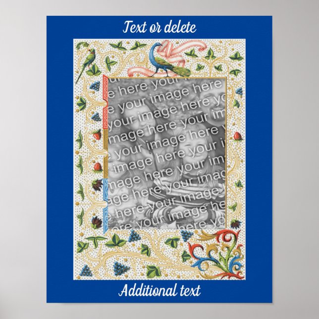 Poster Peacock Fruta Art Frame Crie sua própria foto (Frente)